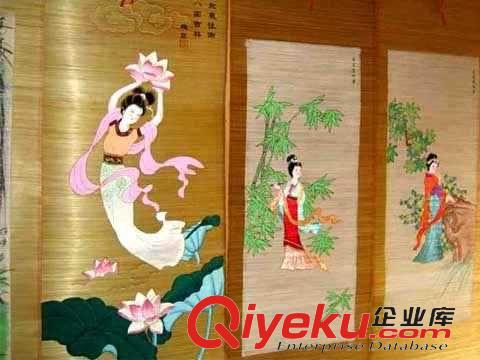 窗簾 廠家酒店窗簾定做茶樓竹簾定做商場竹簾門gd噴繪竹簾定做原始圖片3