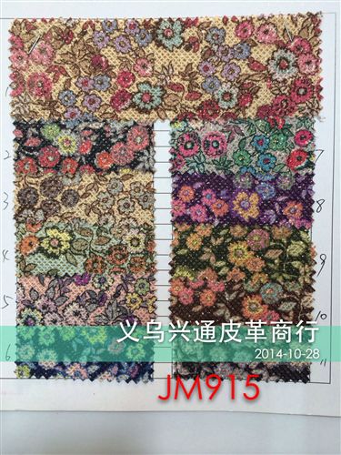 金絲布 2014年新款 pvc/pu金絲布 花朵幾何圖形 鞋料箱包裝飾革 興通皮革