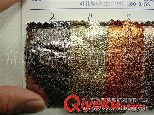 皮革 /人造革系列 金箔復合絲棉材料 爆裂紋仿皮絨貼合絲棉針織布底 加厚燙金絨布圖原始圖片2