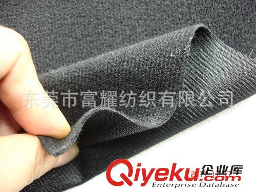 仿皮絨/燈芯絨/魔術(shù)布 滌綸黑色魔術(shù)布 滌綸黑色毛粘布魔術(shù)布面料 邊綸布魔術(shù)布天鵝絨原始圖片2
