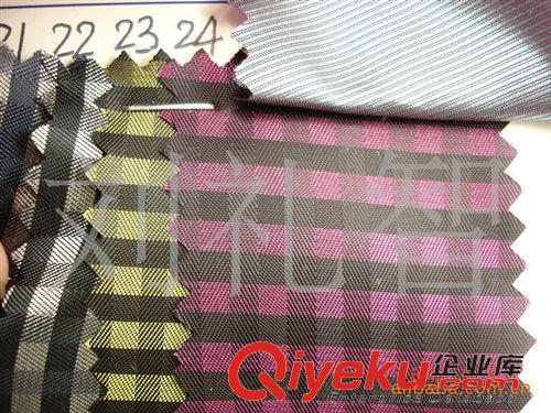 服裝類-閃光絲變色龍化纖水密桃 34條 190T全滌陽(yáng)離子陽(yáng)離子格子提花面料 陽(yáng)離子復(fù)合絲條紋提花色織原始圖片3