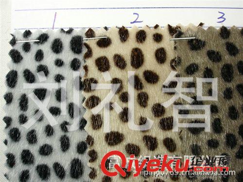 馬毛植印花仿馬毛豹紋斑馬紋燙金85條 馬毛gd面料植絨工藝貂毛馬靴面料短馬毛箱包服裝馬毛布豹點原始圖片2