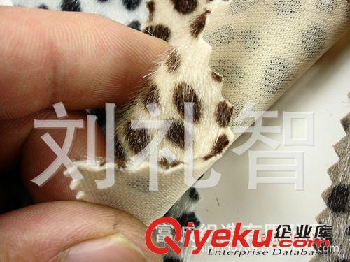 馬毛植印花仿馬毛豹紋斑馬紋燙金85條 馬毛gd面料植絨工藝貂毛馬靴面料短馬毛箱包服裝馬毛布豹點原始圖片3