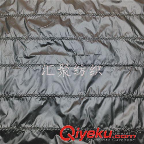 絎縫絎繡系列 條形絎繡壓棉面料 羽絨服用布 絎縫 絎繡 電腦繡花原始圖片2