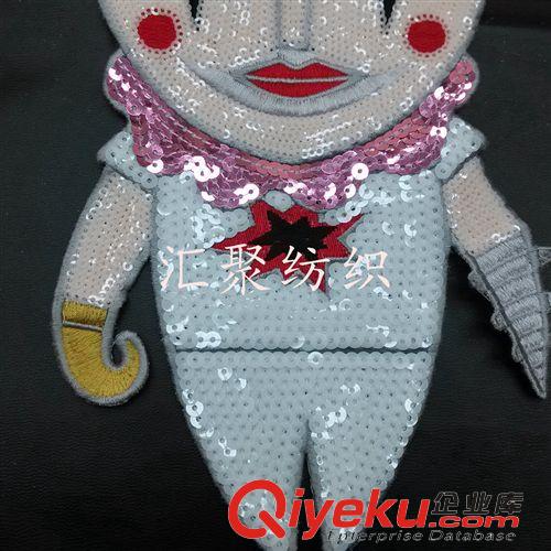 繡花系列 韓國小丑人 多色平繡金片繡 小丑刺繡 服裝裝飾刺繡原始圖片3