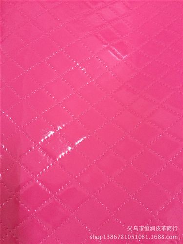 半PU產品 義烏皮革 廠家直銷 半PU踩線格子原始圖片2