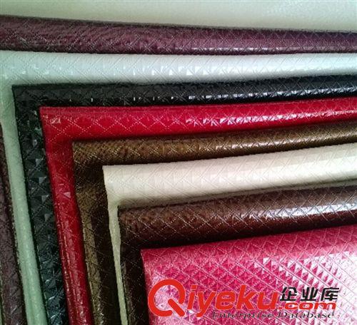包裝系列 熱銷荔枝紋皮革 PVC皮料 用于化妝包 工藝品包裝等