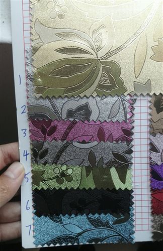 各種相冊相框、新穎款式 廠家直銷  百合花PVC印花革 箱包、裝飾革