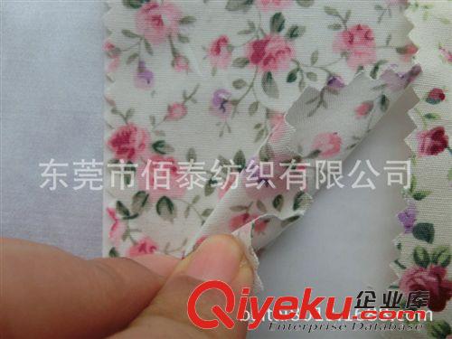 貢緞/棉類系列面料 0081#棉布平紋小碎花印花面料 純棉玫瑰花印花布 府綢活性印花布原始圖片2