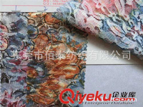 三明治/網(wǎng)布系列 0122#gd針織蕾絲網(wǎng)布提花印花女裝外套裙面料蕾絲提花印花面料原始圖片2