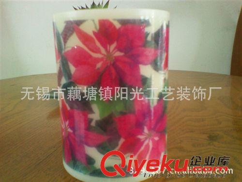 蠟燭花紙 提供圣誕樹蠟燭花紙 圣誕水貼紙 水印紙?jiān)紙D片2