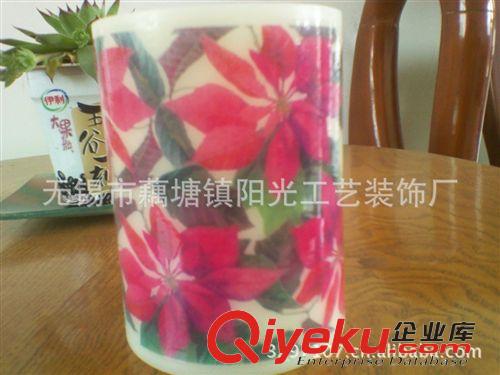 蠟燭花紙 提供圣誕樹蠟燭花紙 圣誕水貼紙 水印紙?jiān)紙D片3