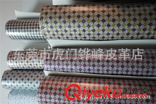 服裝皮革 廠家直銷 印刷格利特 表面覆膜格子 環(huán)保人造革