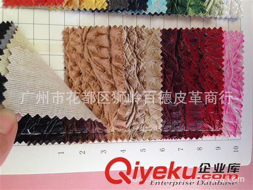 皮革按表面效果 廠家直銷現貨BD1533噴涂鴕鳥紋pvc人造革布底厚料耐磨防水皮革原始圖片3
