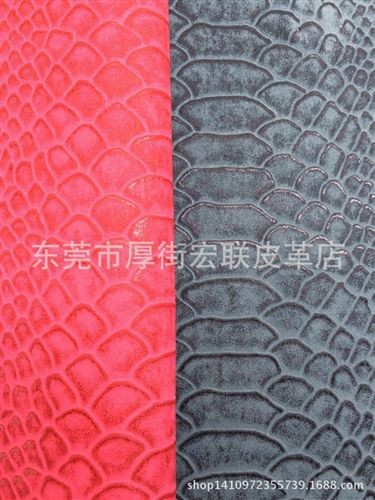 家具裝飾革 鱷魚紋皮革 箱包手袋軟包裝飾人造革 pu服裝合成革原始圖片2
