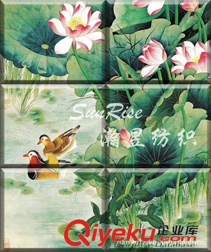 藝術(shù)壁畫 供應(yīng)新中式藝術(shù)墻、電視背景、床頭背景藝術(shù)軟包壁畫原始圖片3