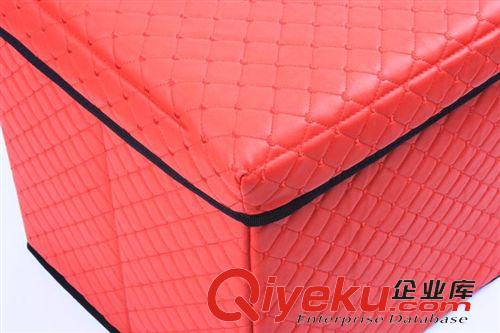 收納凳 批發(fā)新品 高檔可折疊沙發(fā)收納凳 菱形PVC儲物凳 多功能創(chuàng)意收納凳原始圖片3