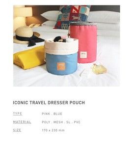 {zx1}產(chǎn)品 新款韓版旅行大容量化妝包  圓桶洗漱包 抽繩化妝品數(shù)碼收納包原始圖片3