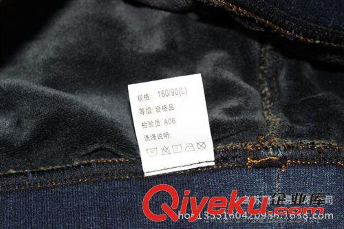 一體褲 仿牛仔保暖褲 加厚加絨小腳保暖褲 仿牛仔打底褲 加絨保暖褲批發(fā)原始圖片3
