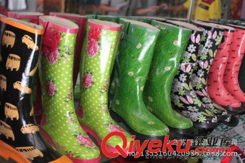 雨鞋、雨靴 成人雨鞋印花雨靴【外貿(mào)橡膠靴】男女式橡膠雨鞋批發(fā)【庫存雨鞋】原始圖片3
