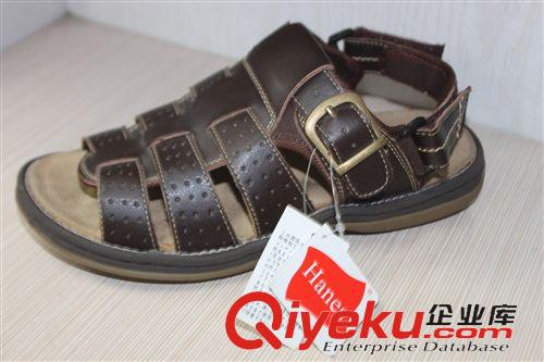 童鞋、嬰兒鞋 廠家處理夏季新品男士時(shí)尚休閑沙灘鞋韓版牛皮涼鞋男日常百搭拖鞋原始圖片3