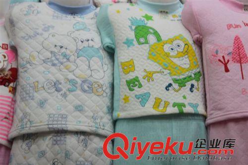 保暖上衣 廠家外貿童裝兒童內衣套裝寶寶家居服純棉秋衣秋褲外貿兒童套裝原始圖片2