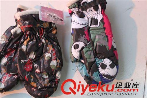手套 日韓原單上架批發(fā) 卡通羽絨棉毛口全指阿貍保暖手套新手套處理原始圖片3