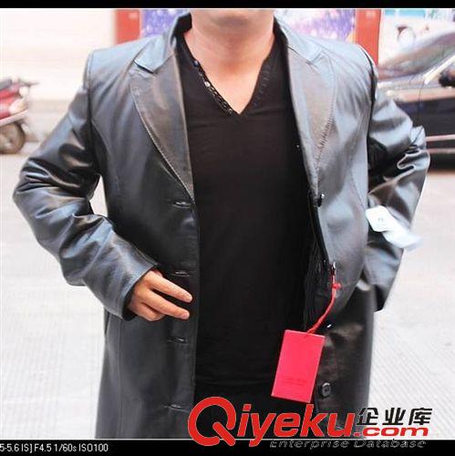 男式PU皮衣 廠家清倉甩賣 外貿庫存 男士韓版休閑皮衣 長款修身風衣大衣原始圖片2