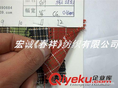 麻棉大全 雙線格子提花仿麻陽離子春秋麻全滌仿麻布提花布坐墊沙發工藝面料原始圖片2