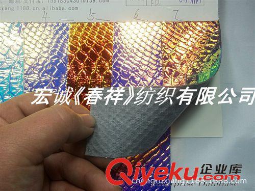 人造革/合成革 鐳射蛇紋PU 幻彩凸蛇紋PU人造革PU 彩虹鐳射立體感鏡面蛇紋貼膜PU原始圖片2