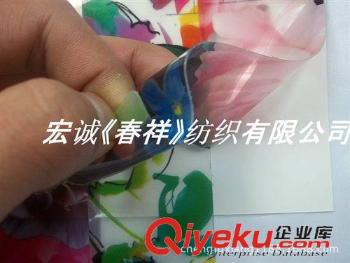 PVC夾網布/TPU/EVA/ 環保透明膠印花 超透明PVC印花 玫瑰花 鴕鳥紋 格子格仔 彩條花紋原始圖片3