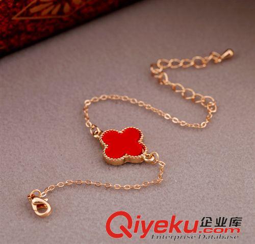 潮流飾品 SS4150韓版飾品 時(shí)尚個(gè)性氣質(zhì)手飾小桃心愛(ài)心四葉草手鏈一件代銷