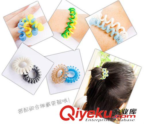 潮流飾品 TS04發圈發繩旅游紀念糖果色婚慶電話線頭飾簡約員工福利一件代銷