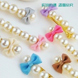 潮流飾品 TS3181精致韓版發飾 典雅珍珠頭飾 時尚蝴蝶結發夾  一件代銷原始圖片3