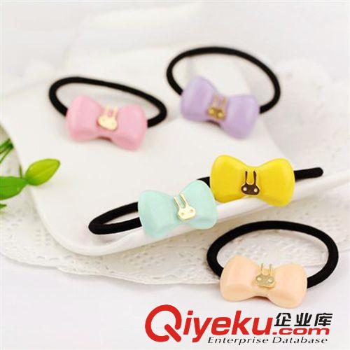潮流飾品 TS3495韓國頭飾時尚發(fā)飾蝴蝶結(jié)糖果色發(fā)圈兔子發(fā)繩一件代銷