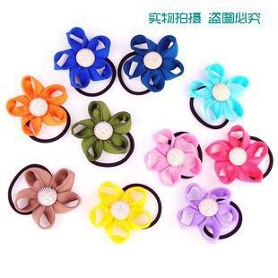 潮流飾品 TS3251韓版拉鏈發繩 齒邊花朵發圈 時尚金扣頭花頭飾 一件代銷