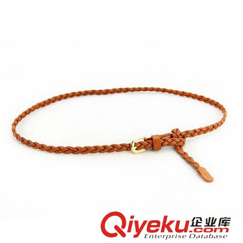 經(jīng)典女士腰帶 腰飾 手工編制裝飾時(shí)尚韓版百搭女編制腰帶細(xì) 簡(jiǎn)約潮皮帶褲帶編織針扣