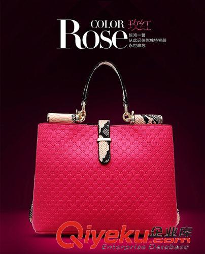 2014秋冬上新專區 2015新款女士包包歐美時尚明星同款手提單肩斜挎女包菱格紋壓花