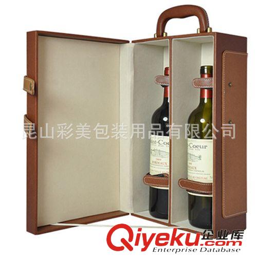 【酒盒現(xiàn)貨區(qū)】 廠家直銷 新款雙支手提紅酒盒 gd紅酒禮盒  定制原始圖片2