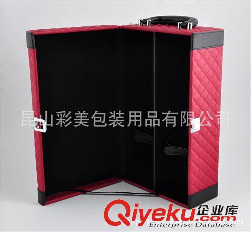 【新款訂貨區(qū)】 紅酒盒廠來圖來樣定做紅酒禮盒 皮盒 葡萄酒包裝 紅酒pvc包裝原始圖片2