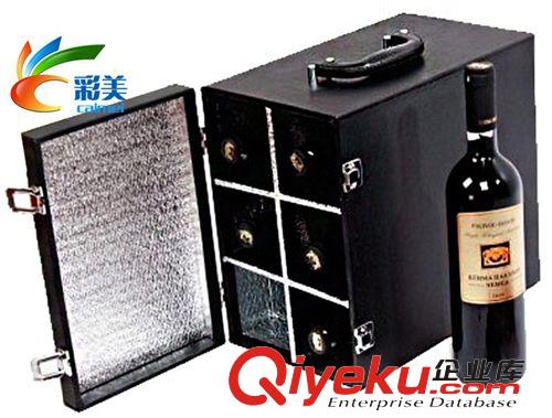 皮質(zhì)酒盒 【批發(fā)】紅酒盒 葡萄酒冰酒禮盒 紅酒包裝盒 六支裝保溫層紅酒箱原始圖片3