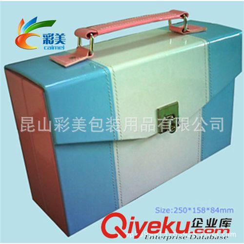 化妝品盒  首飾盒 皮質飾品包裝盒 化妝箱 手提皮盒 拼接式皮盒 外貿化妝盒原始圖片2