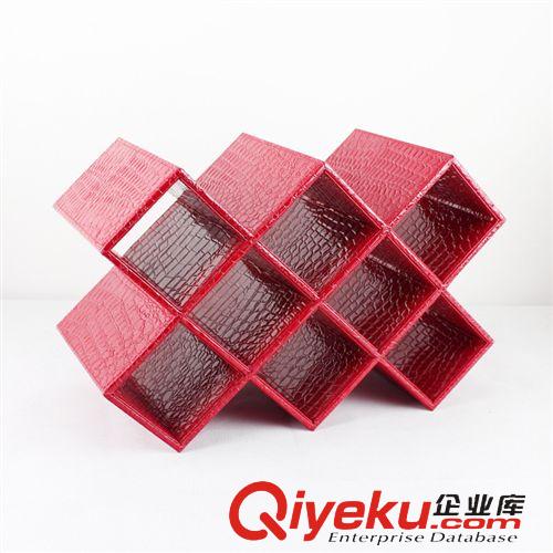 紅酒架 gd創(chuàng)意皮革八格紅酒架情葡萄酒展示架 各種色歐式時(shí)尚禮品