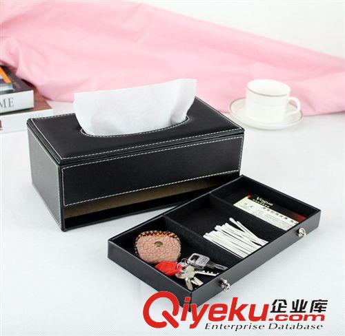 精致皮革紙巾筒/盒  新品上市 時尚皮革多功能紙巾盒 收納盒 抽紙盒 桌面收納
