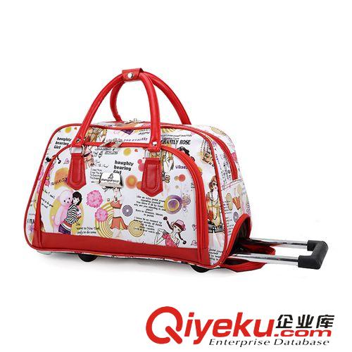 拉桿包 經(jīng)典純色套2真絲水晶輪拉桿包可折疊大容量手提包旅行包