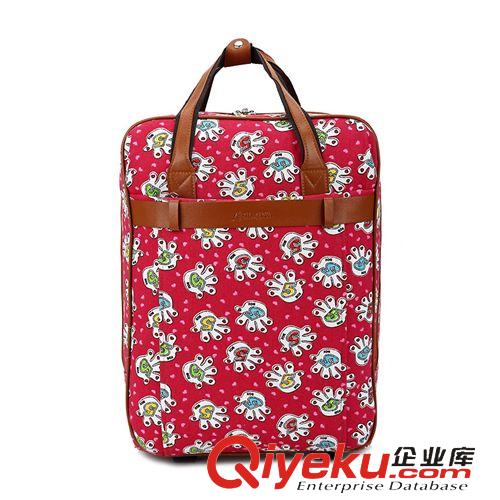拉桿箱 新款秋冬季帆布立板拉桿包大容量水晶輪行李包旅行包