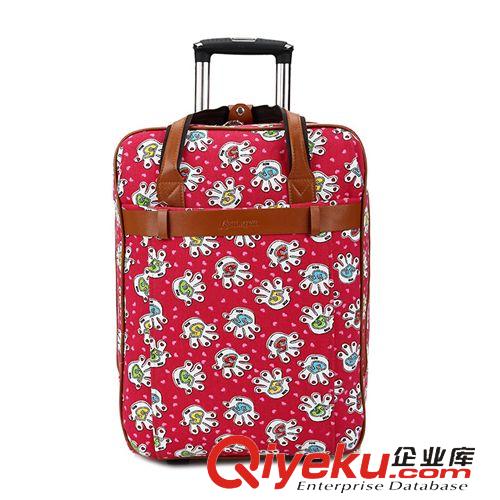 拉桿箱 新款秋冬季帆布立板拉桿包大容量水晶輪行李包旅行包