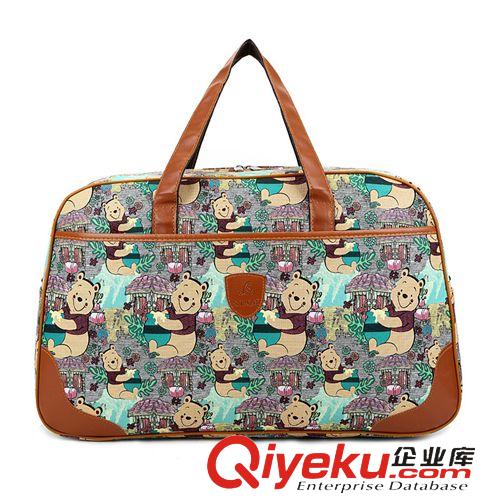 手提包 新款時尚皮革防水可愛卡通手提包旅行包復(fù)古大容量十余種顏色原始圖片2