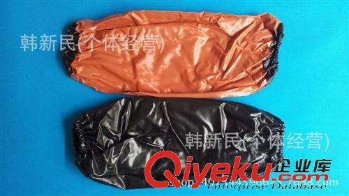袖套 鴻源勞保自產自銷牛筋防水防油防酸堿PVC套袖 勞保套袖批發