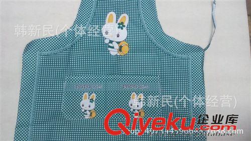 圍裙 韓版可愛公主混紡布藝小兔圍裙家居廚房圍裙現(xiàn)代簡(jiǎn)約勞保圍裙